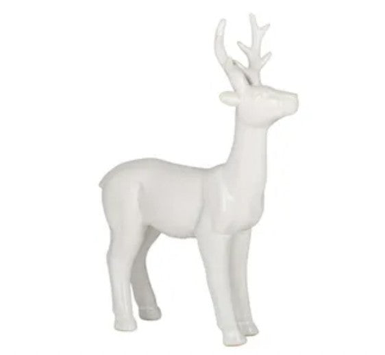 Standing Deer Ceramic Ivory