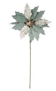 Poinsettia Fabric 25 X 55cm Green