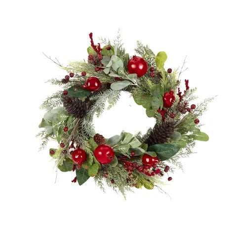 Wreath With Berries Foam 66cm Red/green 