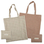 Piper Folding Cotton Tote 38x37cm 2 Asst 