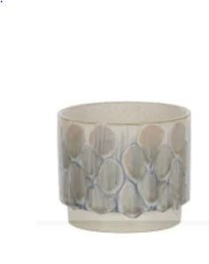 Finch Ceramic Pot 18x15.5cm Ivory/blue