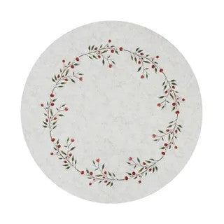 Xmas Placemat Round Felt Grey 38cm 