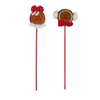 Gingerbread Pick Fabric 50cm Brown 2assorted 