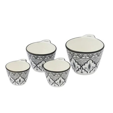 Aleah Ceramic Measure Cups Black/ White 