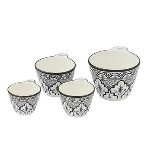 Aleah Ceramic Measure Cups Black/ White 