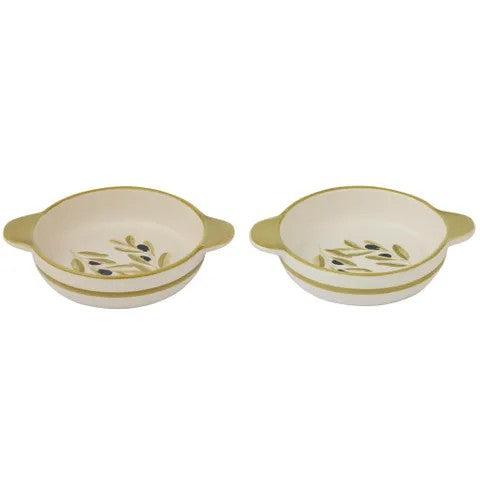 Oamra Set Of 2 Ceramic Dish Olive 