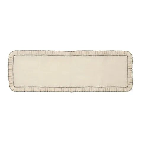 Pleat Jute Runner Ivory & Black 