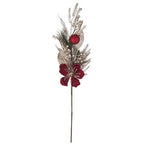 Magnolia With Bauble Spray Plas 78cm Red/ Gold 