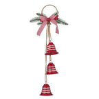 Holly Door Hang With Bells Fabric/irn 57cm 