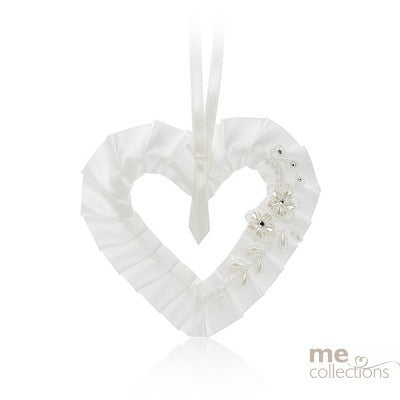 Wedding Charm - Open Heart Satin Frill