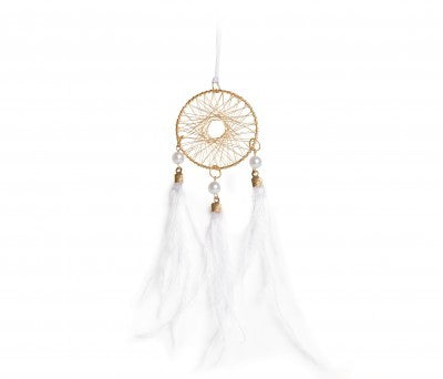 Wedding Charm - Feather And Wire Dream Catcher