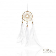 Load image into Gallery viewer, Wedding Charm - Delicate Dream Catcher With Pearl And Feathers Gold
