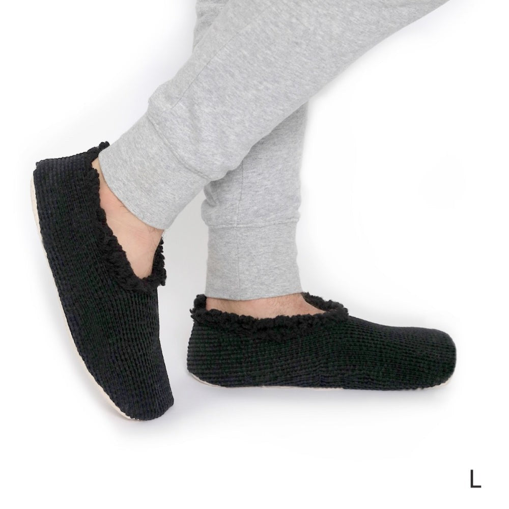 Snuggups Mens Cord Black [siz:large Shoe Size 10-11]