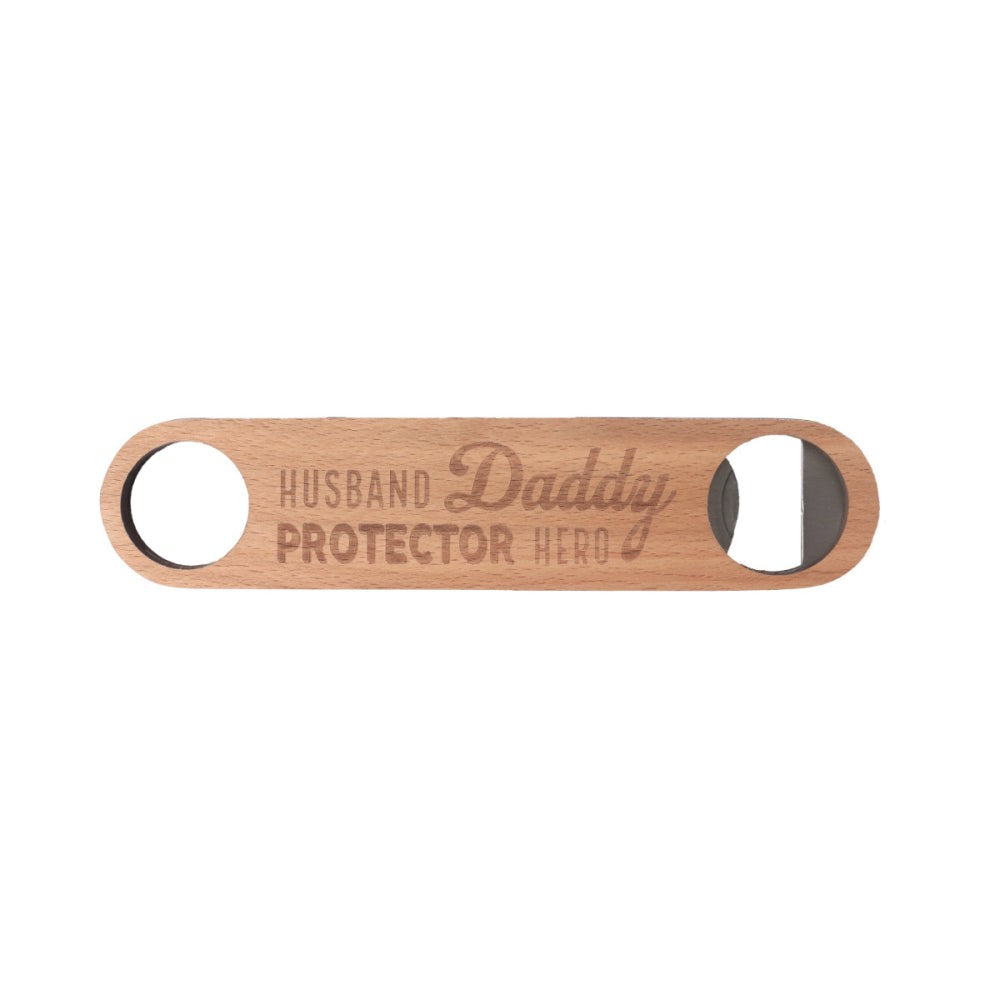Father's Day Hero Wooden Bottle Opener