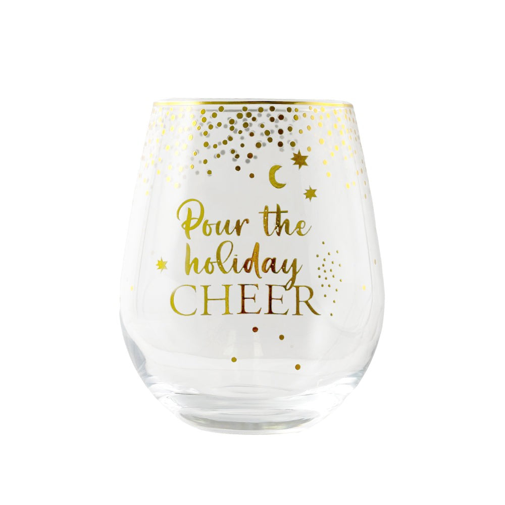 Christmas Stemless Glass Asst [des:holiday Cheer]