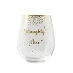 Christmas Stemless Glass Asst [des:naughty Nice]