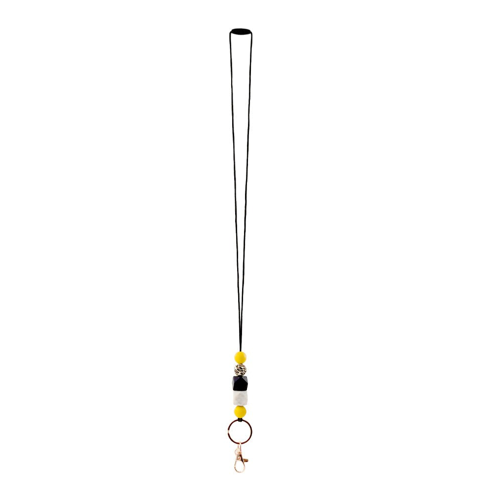 Silicon Beaded Lanyard Asst [des:leopard]