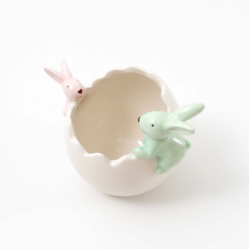 Easter Bunny Bowl Green And Pink