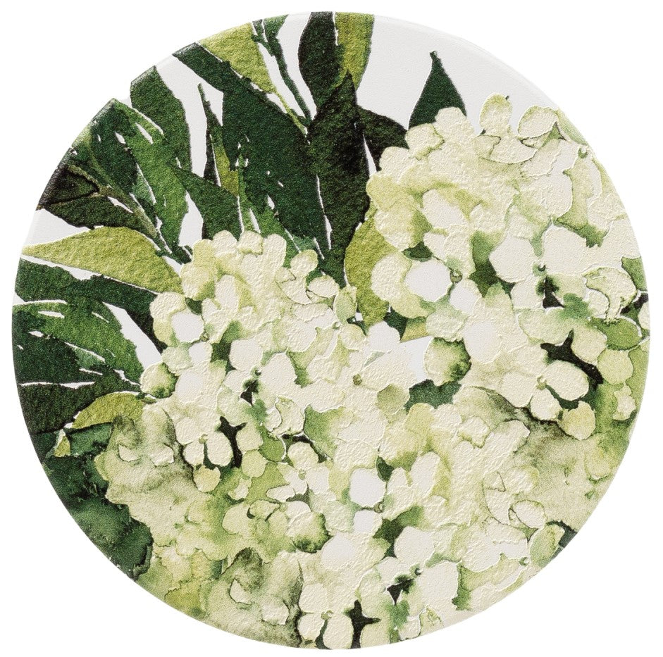 Greenhouse Green Floral Ceramic Coaster
