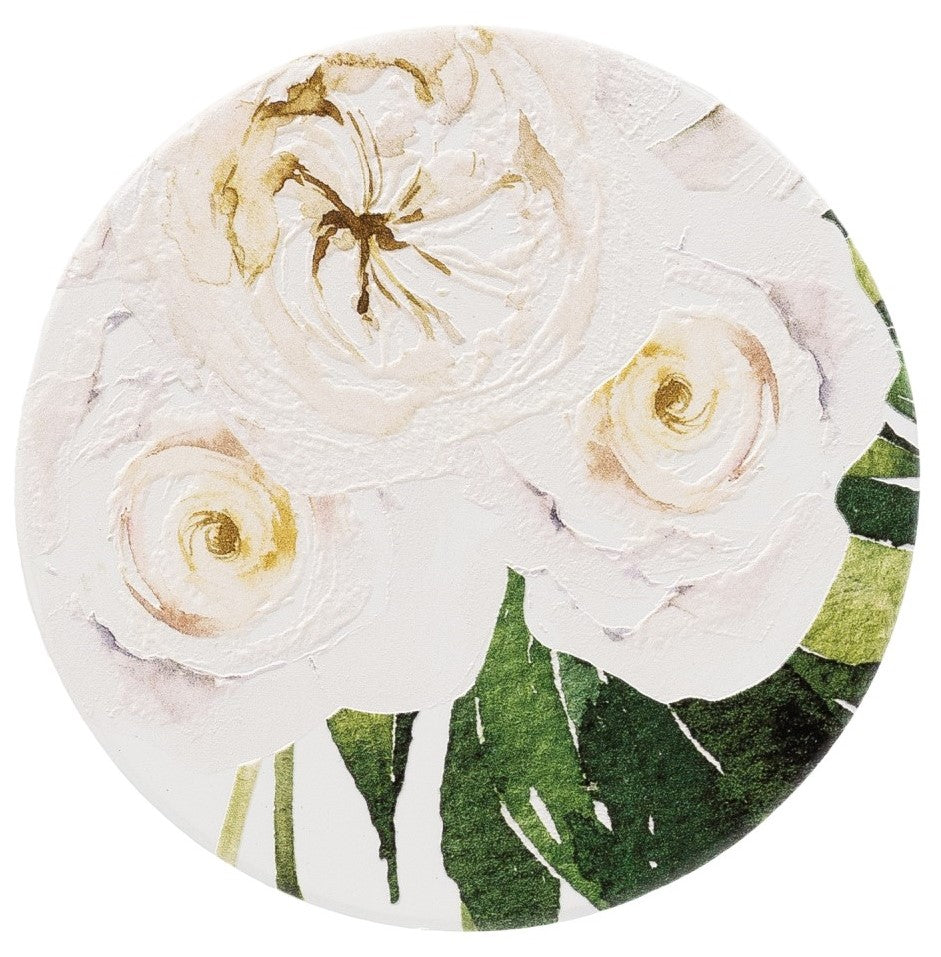 Greenhouse Rose Ceramic Coaster