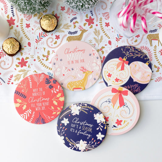 Christmas Red Bauble Coaster