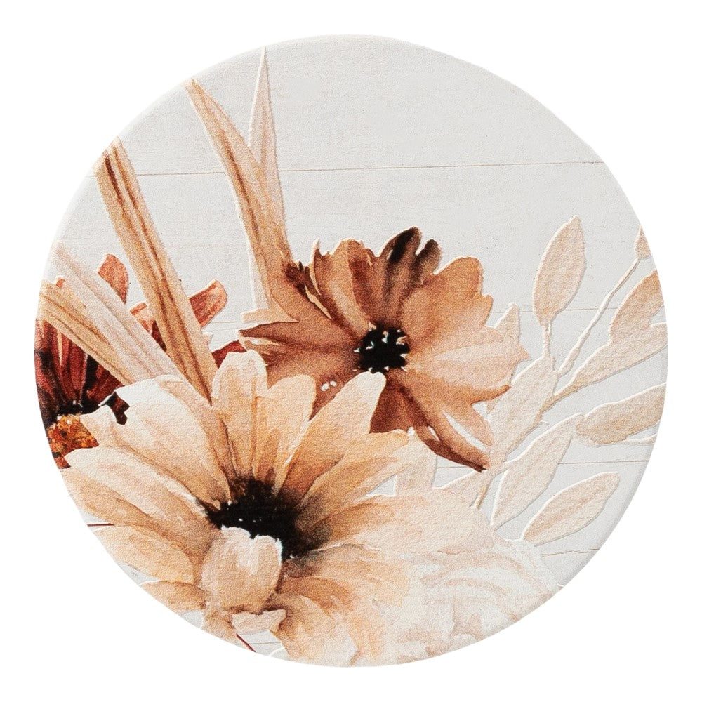 Home Sweet Home Ceramic Coaster - Floral 