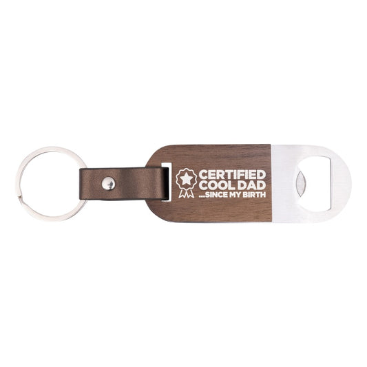 Fathers Day Certified Bottle Opener Keyring 