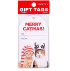 Chrstmas Catmas Set Of 6 Gift Tags 