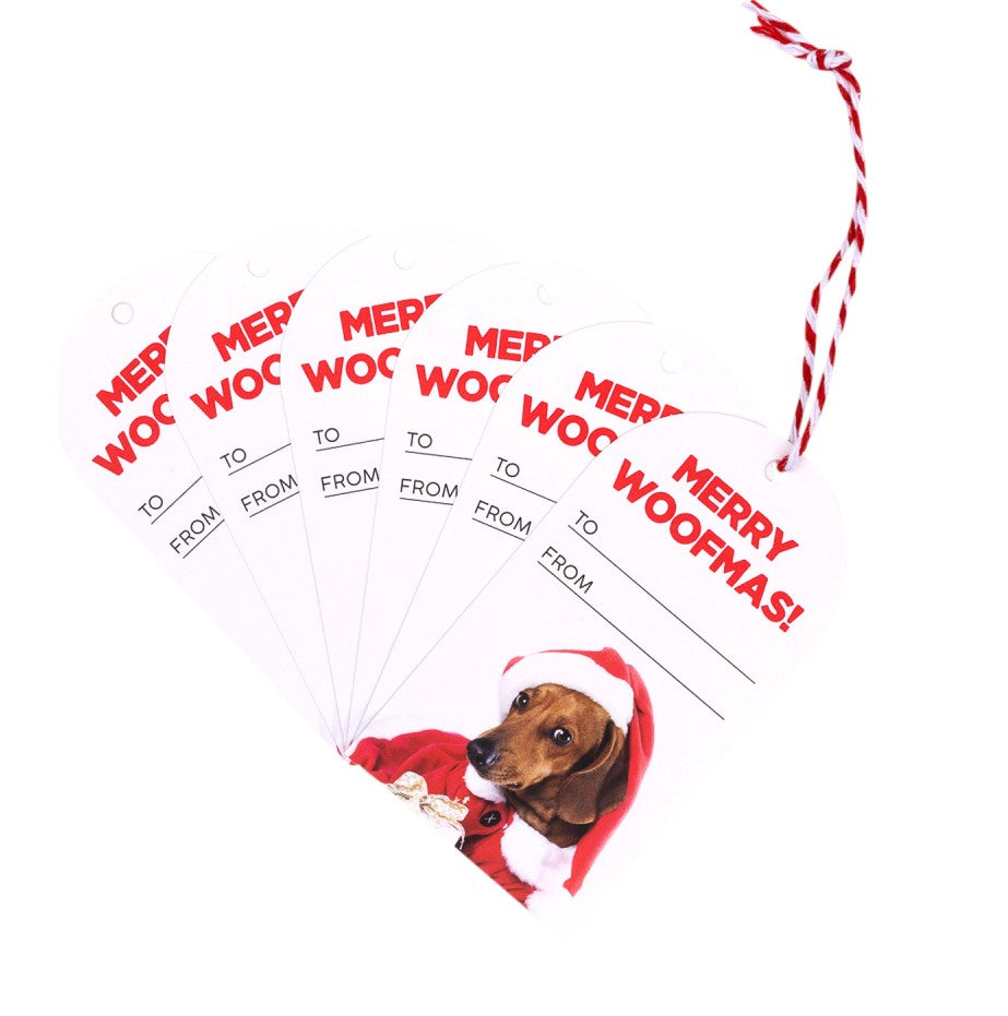 Christmas Woofmas Set Of 6 Gift Tags 