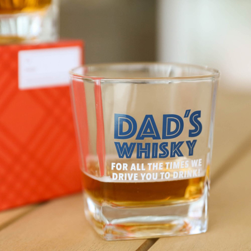 Fathers Day Dads Whisky Glass 
