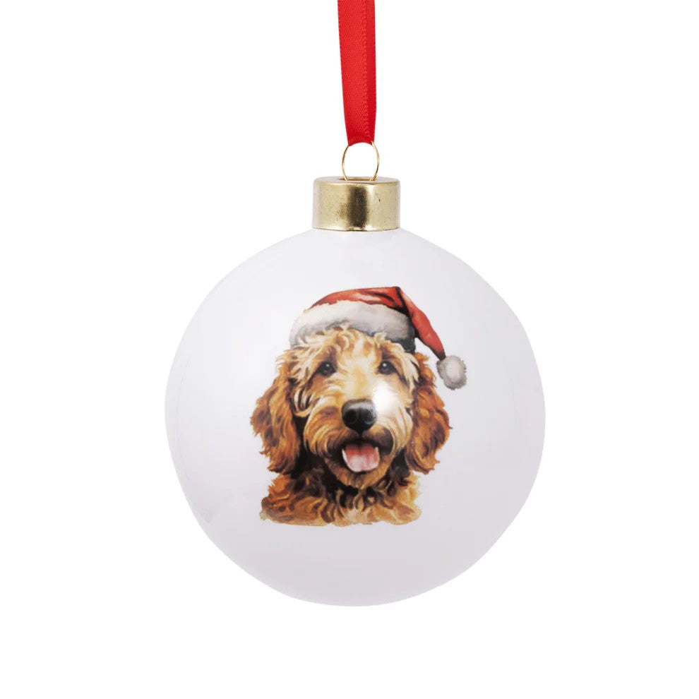 Christmas Round Bauble Cavoodle
