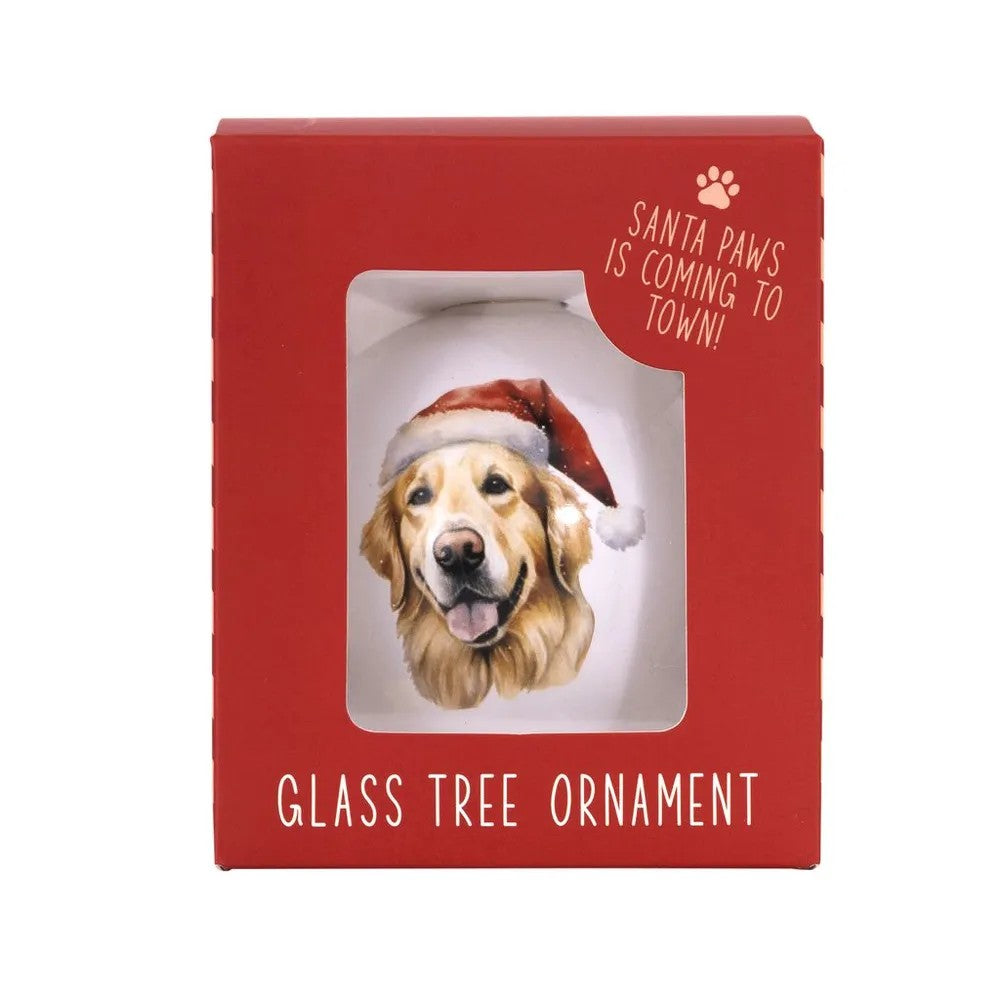 Christmas Round Bauble Golden Retriever