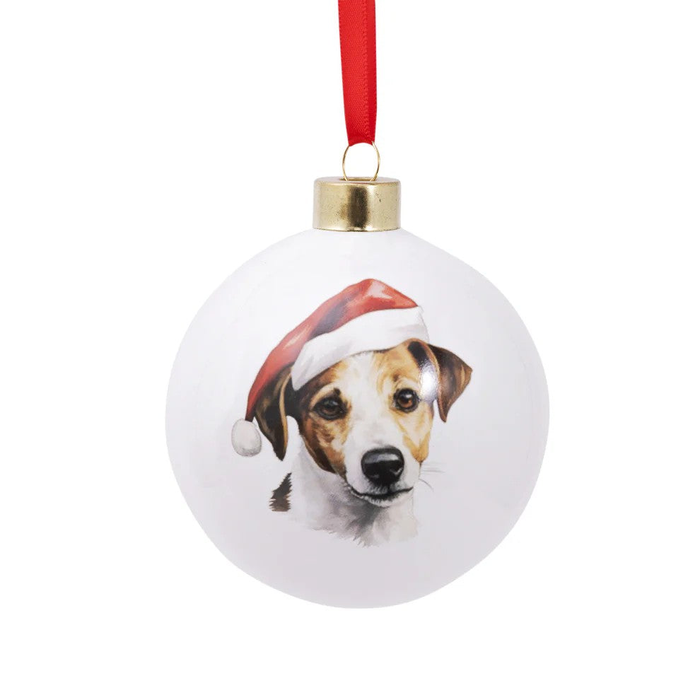Christmas Round Bauble Jack Russell