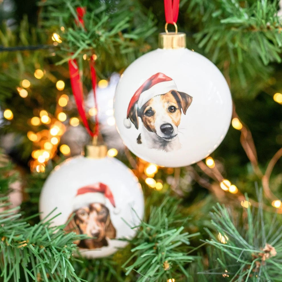 Christmas Round Bauble Jack Russell