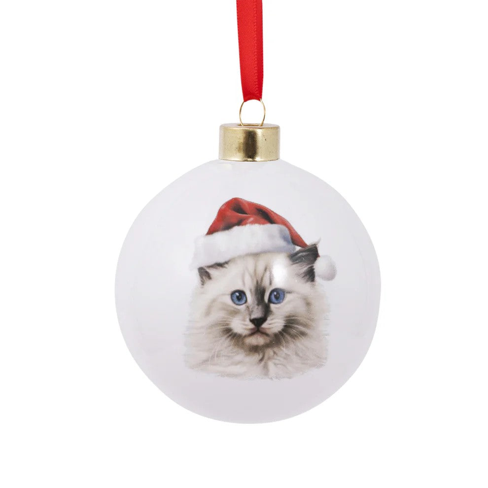 Christmas Round Bauble Cats