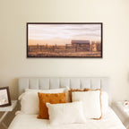 Rustic Meadow Sunset Frame Canvas 
