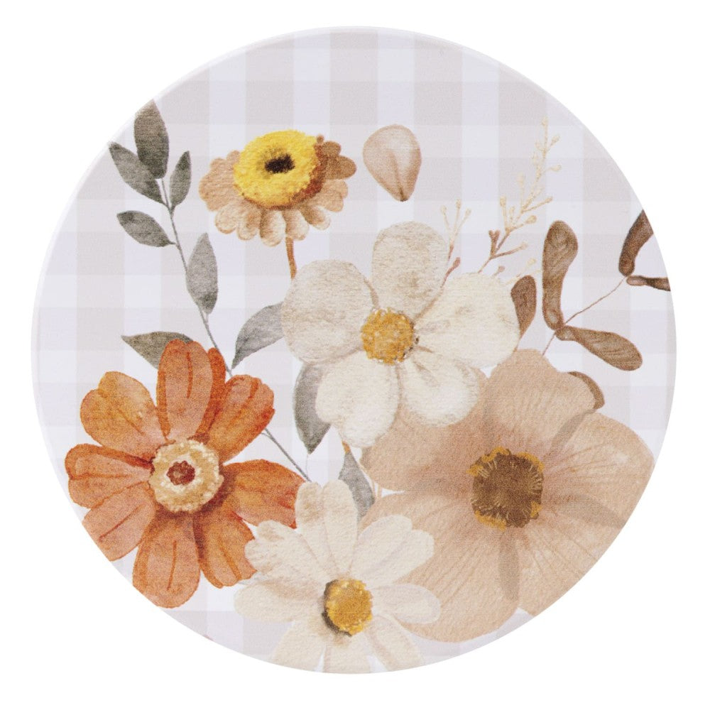 Rustic Meadow Coaster - Check Floral 