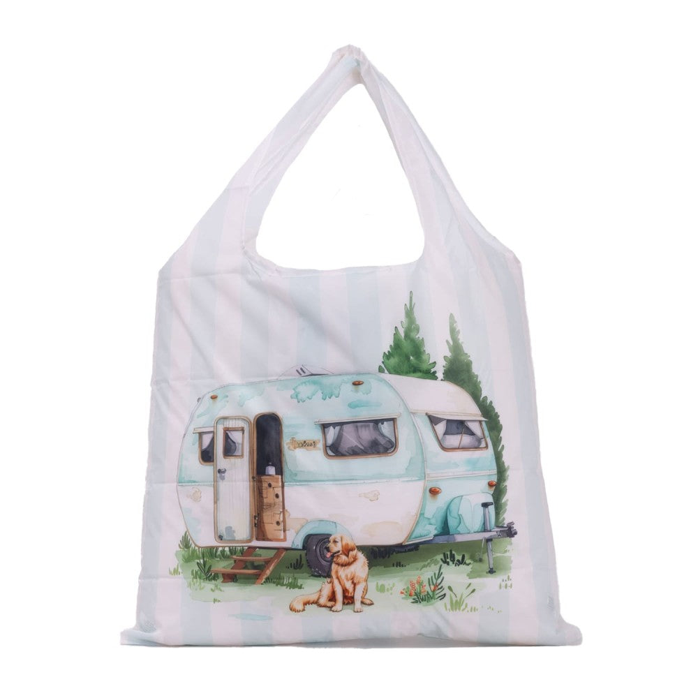 Caravan Blue Foldable Shopping Bag 