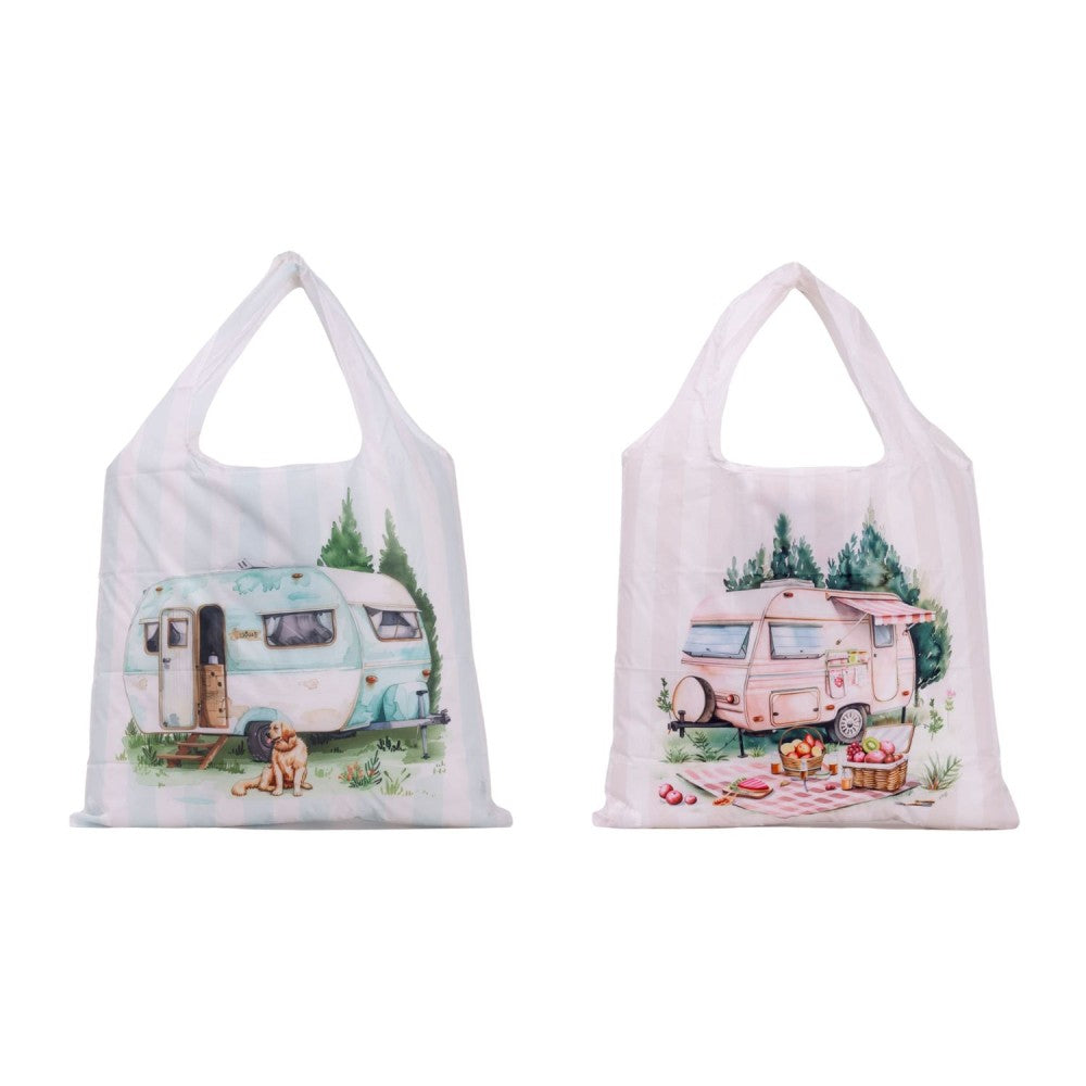 Caravan Blue Foldable Shopping Bag 