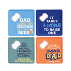 Father Day Beer Bottle Opener Coaster 