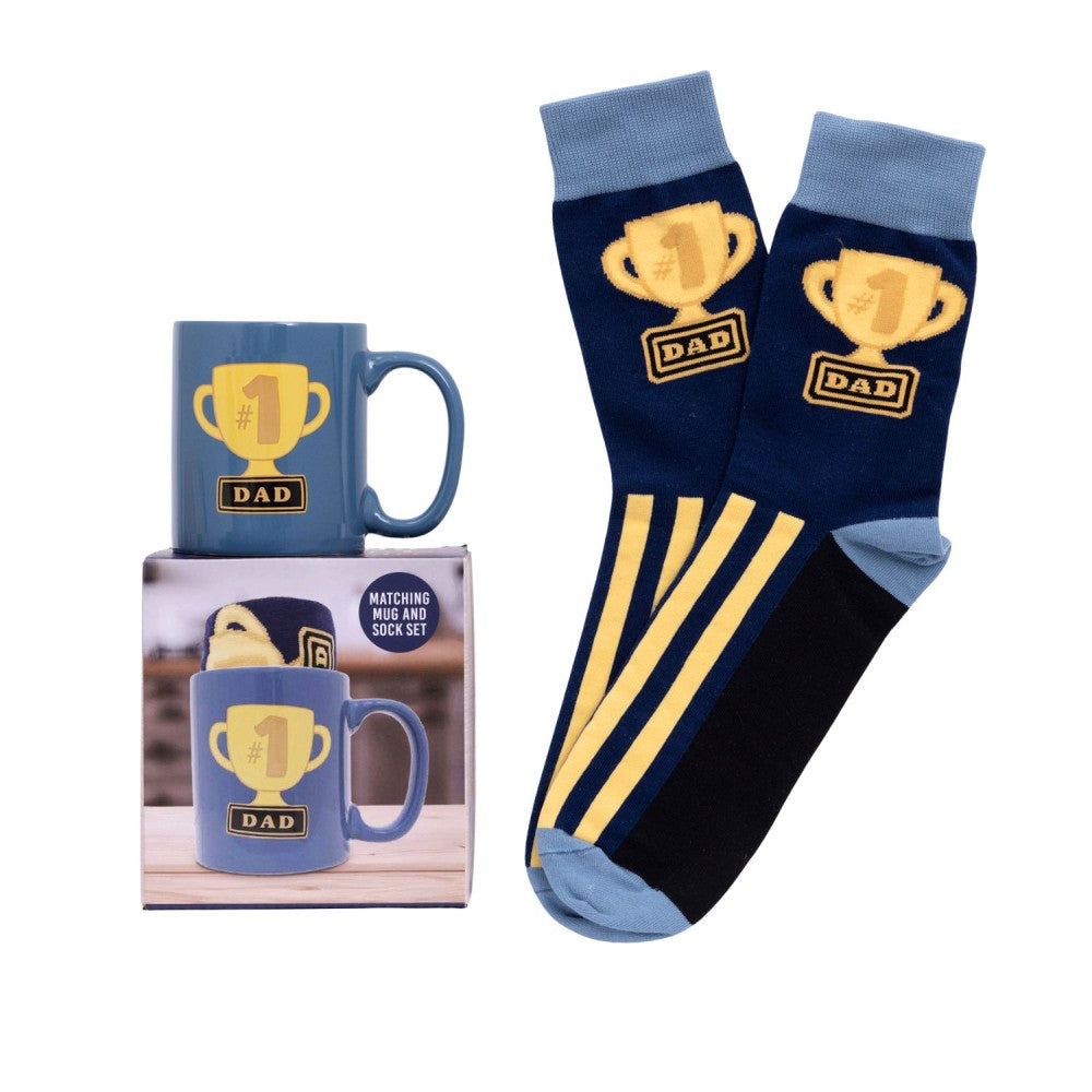 Fathers Day #1 Dad Mug & Sock Set 