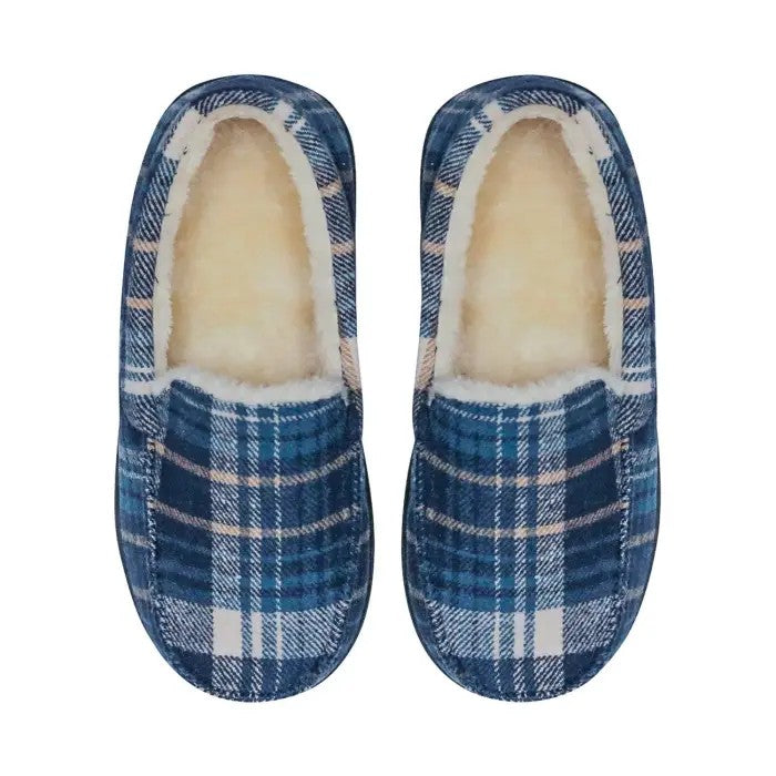 Men's Moccasin Navy Plaid [siz:43-44]