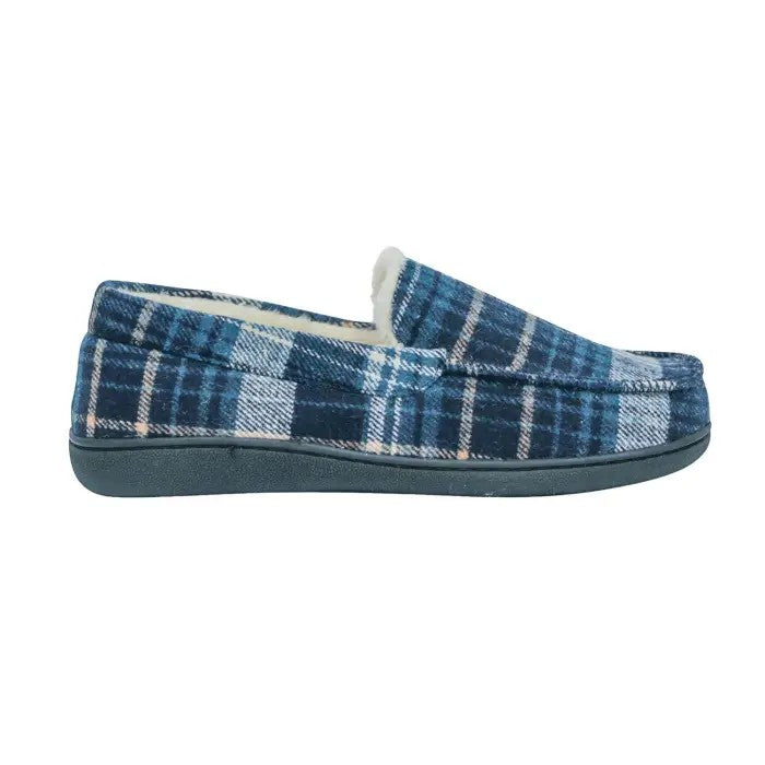 Men's Moccasin Navy Plaid [siz:43-44]