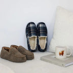 Men's Moccasin Navy Plaid [siz:45-46]