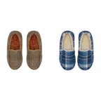 Men's Moccasin Brown Plaid [siz:43-44]