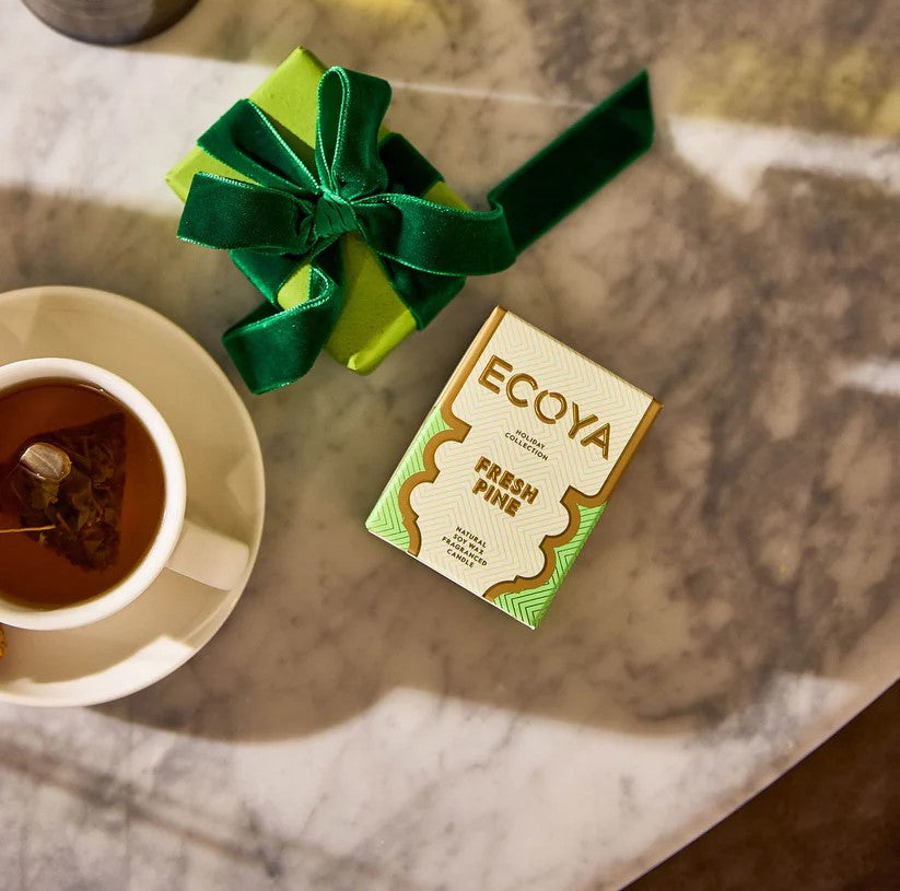 Ecoya  Fresh Pine Mini Candle Goldie Holiday Collection 