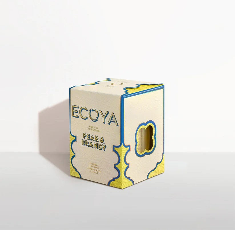Ecoya Pear & Brandy Mini Goldie Candle Holiday Colection 