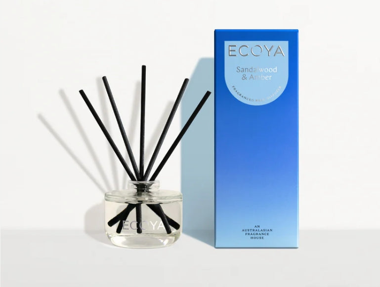 Ecoya Sandalwood & Amber Mini Reed Diffuser 