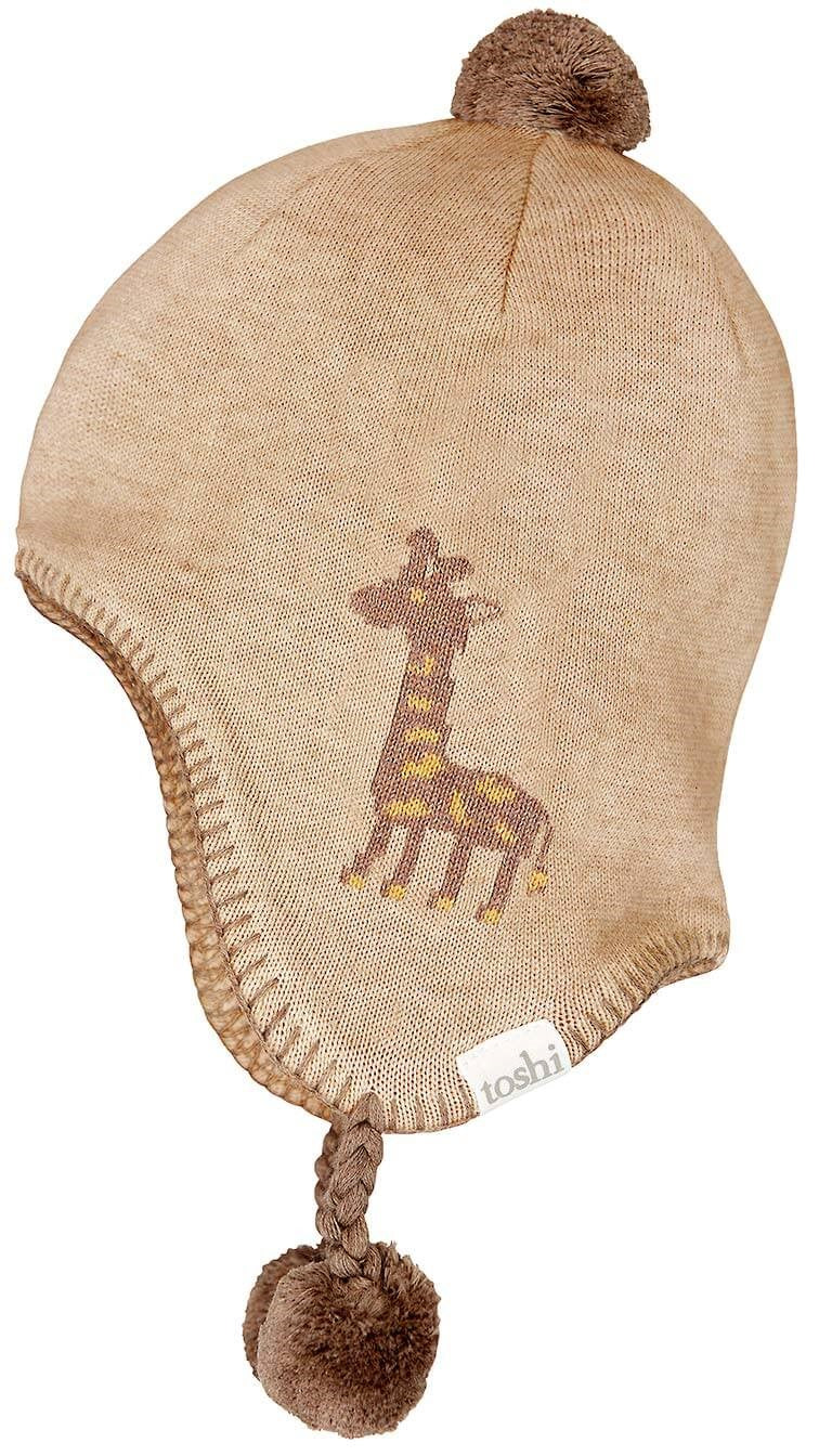 Organic Earmuff Beanie Storytime Mr Giraffe [siz:m]