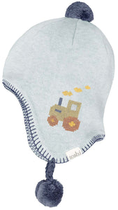 Organic Earmuff Beanie Storytime Mr Tractor [siz:s]